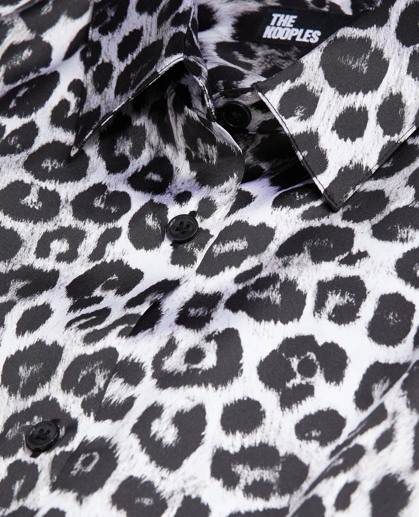 Printed Silk Shirt | Women | Black x White Leopard