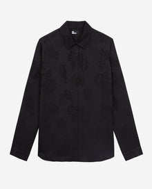 Floral Jacquard Shirt | Women | Black