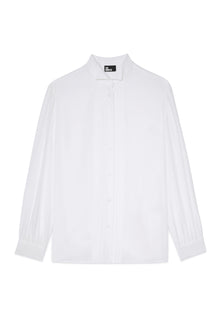 Silk Shirt With Pleating | Women | Ecru