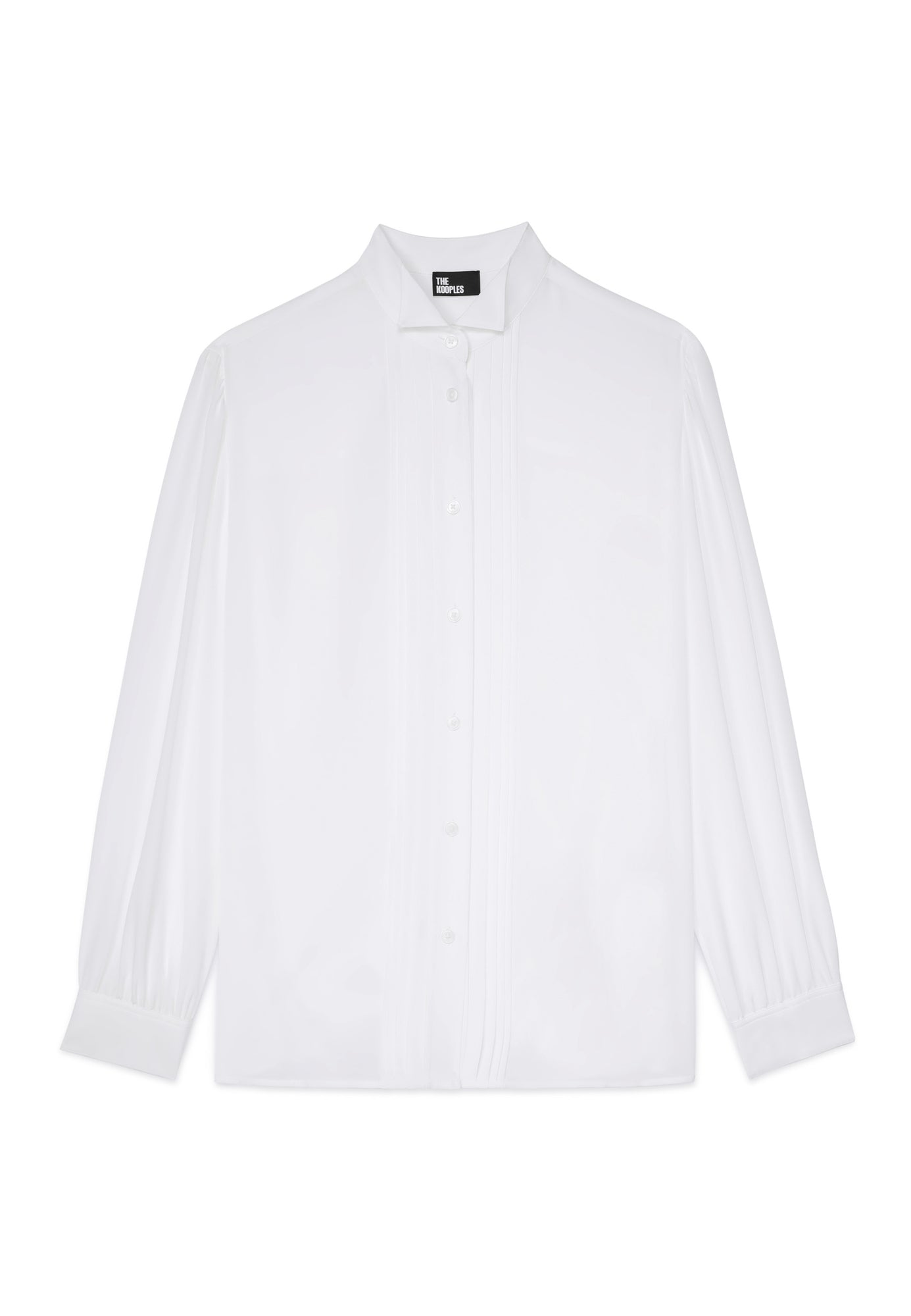 Silk Shirt With Pleating | Women | Ecru