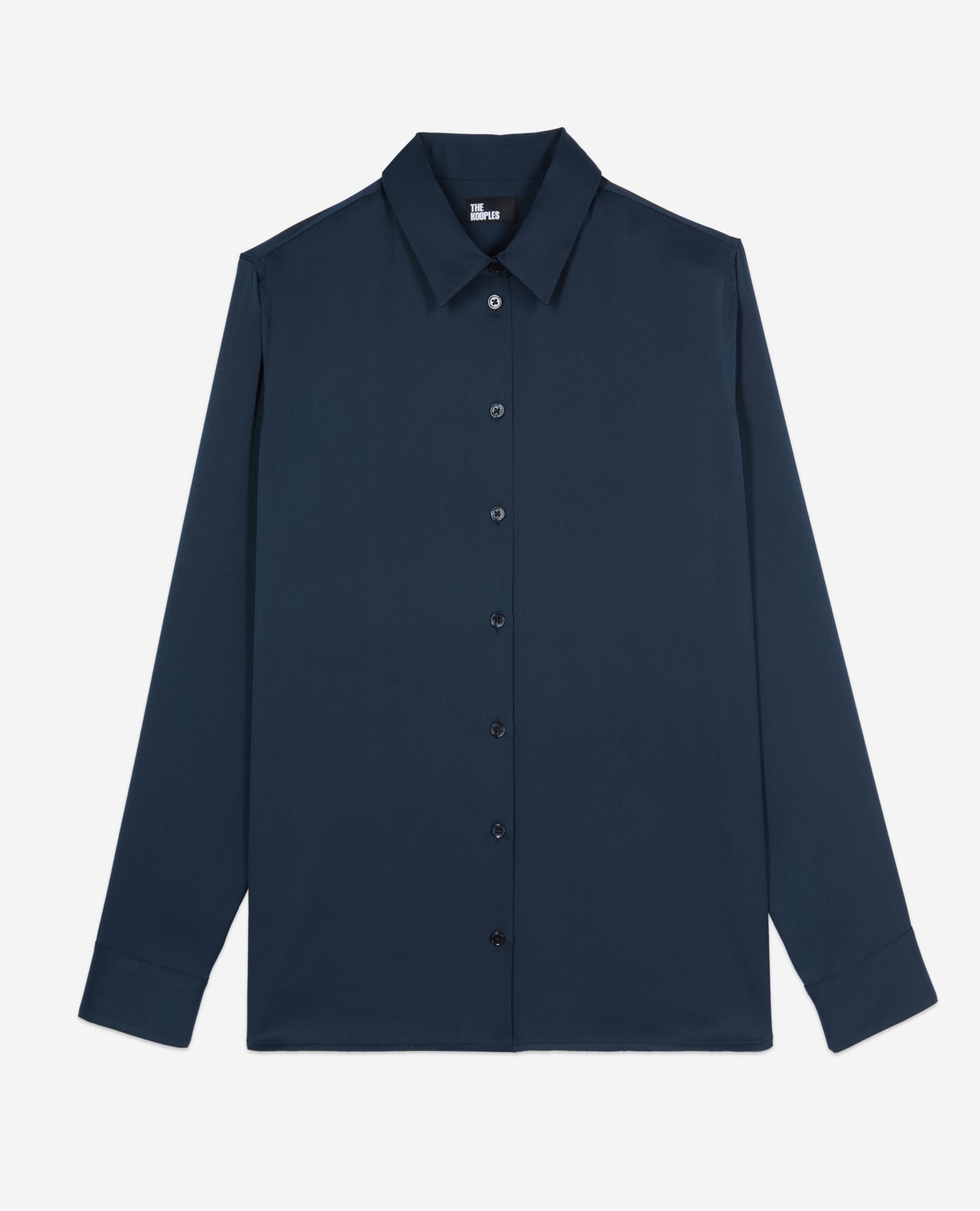 Blue Silk Shirt | Women | Dark Navy