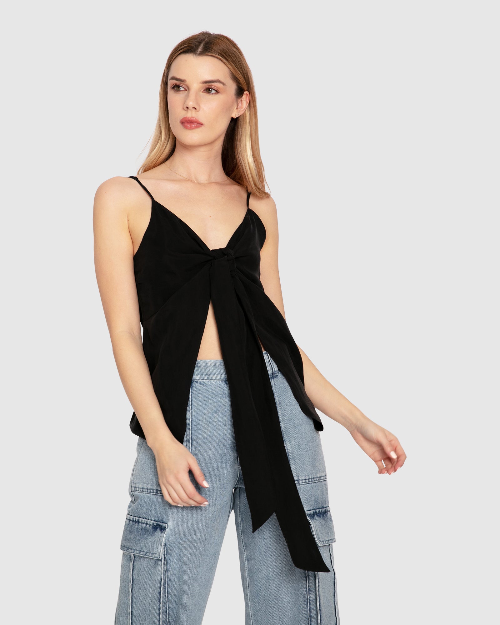 Women | First Class Reversible Tie Top | Black