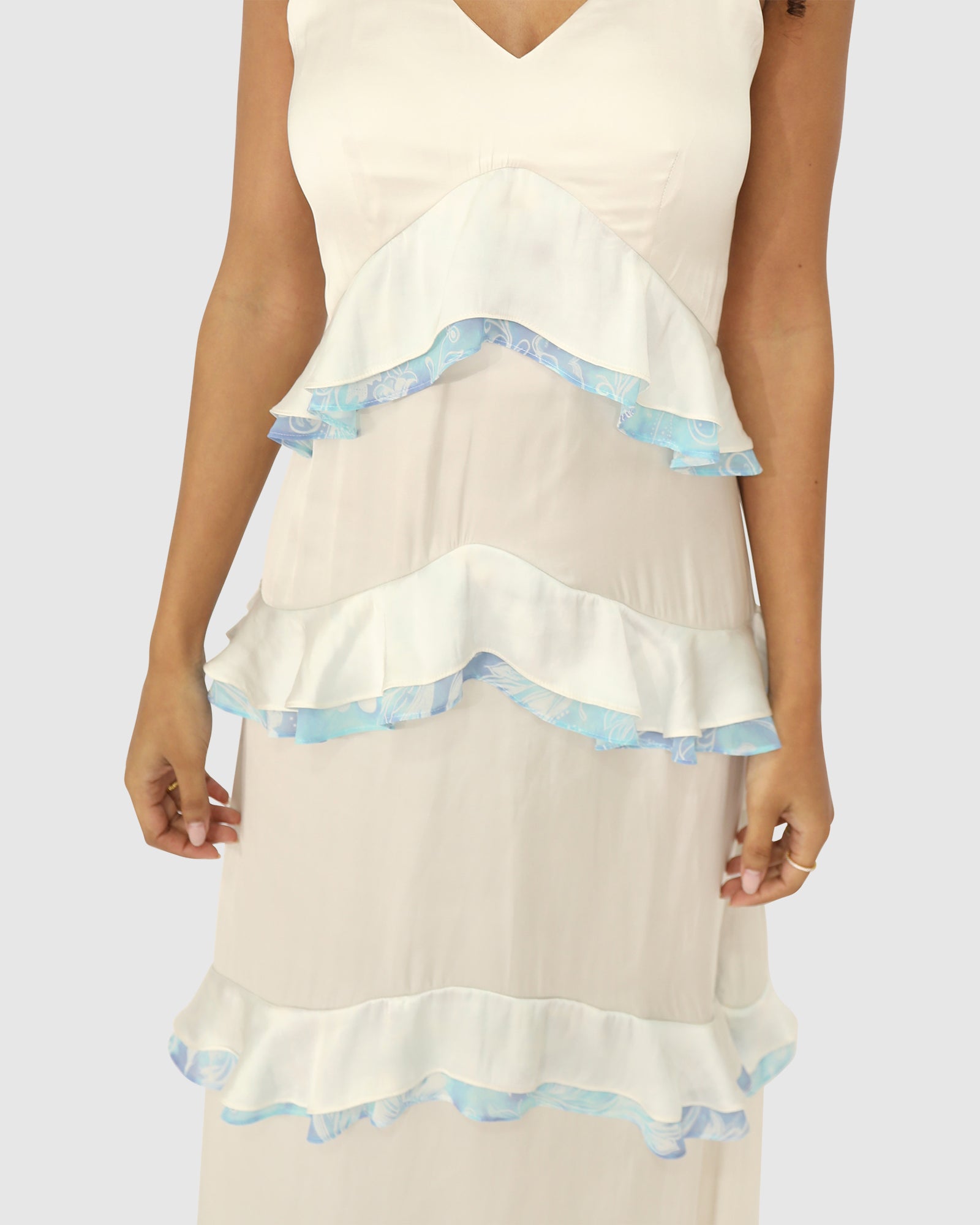 Women | Lovely Day Ruffle Maxi Dress | White