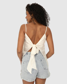 Women | First Class Reversible Tie Top | White