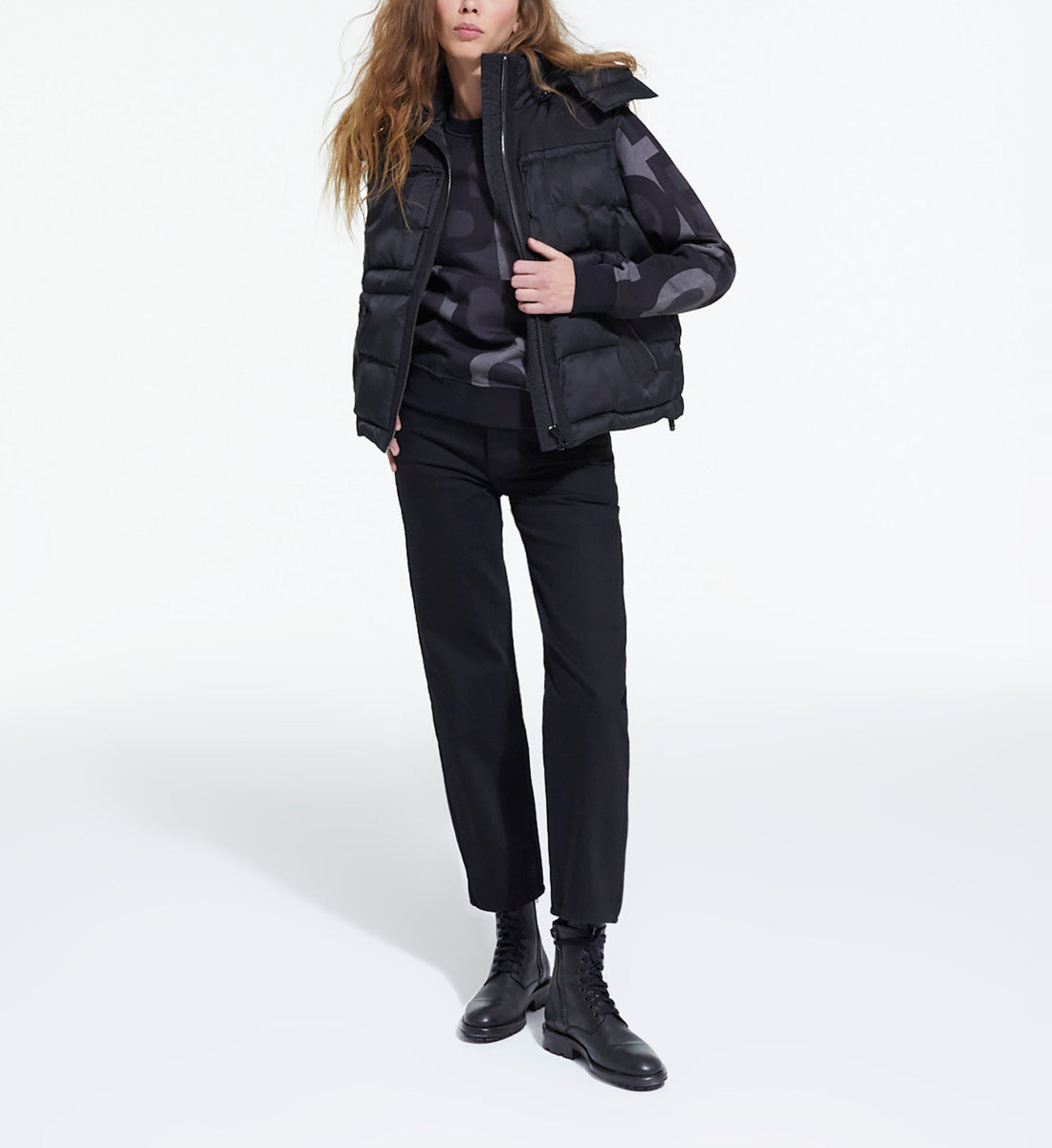 Down Jacket With The Kooples Logo | Women | Black