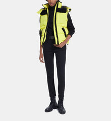 Sleeveless Down Jacket | Women | Yellow Fluo