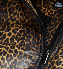 Print Oversized Down Jacket With Straps And Logo | Women | Leopard