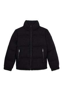 Tweed Puffer Jacket | Women | Black