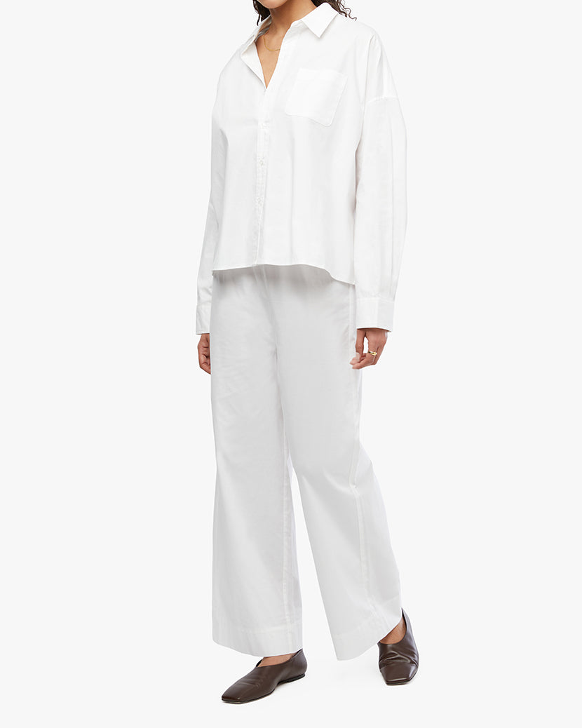 Tie Waist Pant | Classic White