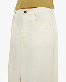 Front Slit Skirt | Antique White