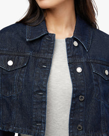 Cropped Denim Jacket | Raw Wash