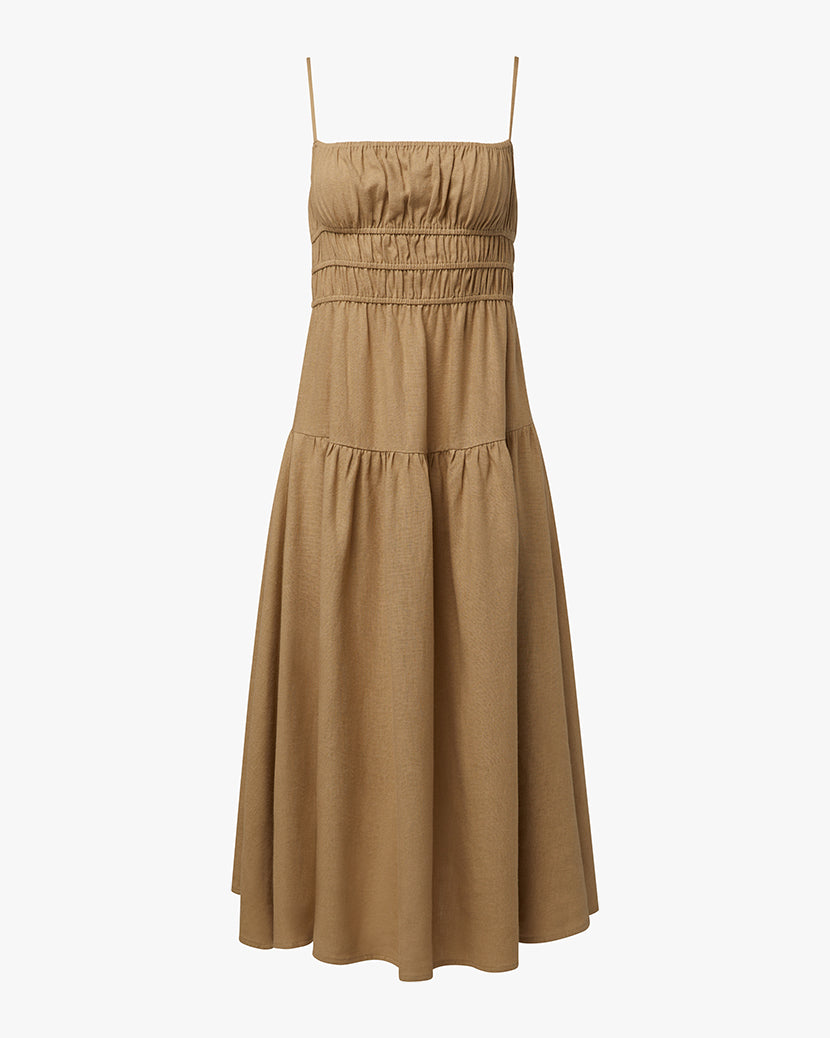 Scrunchie Midi Dress | Safari