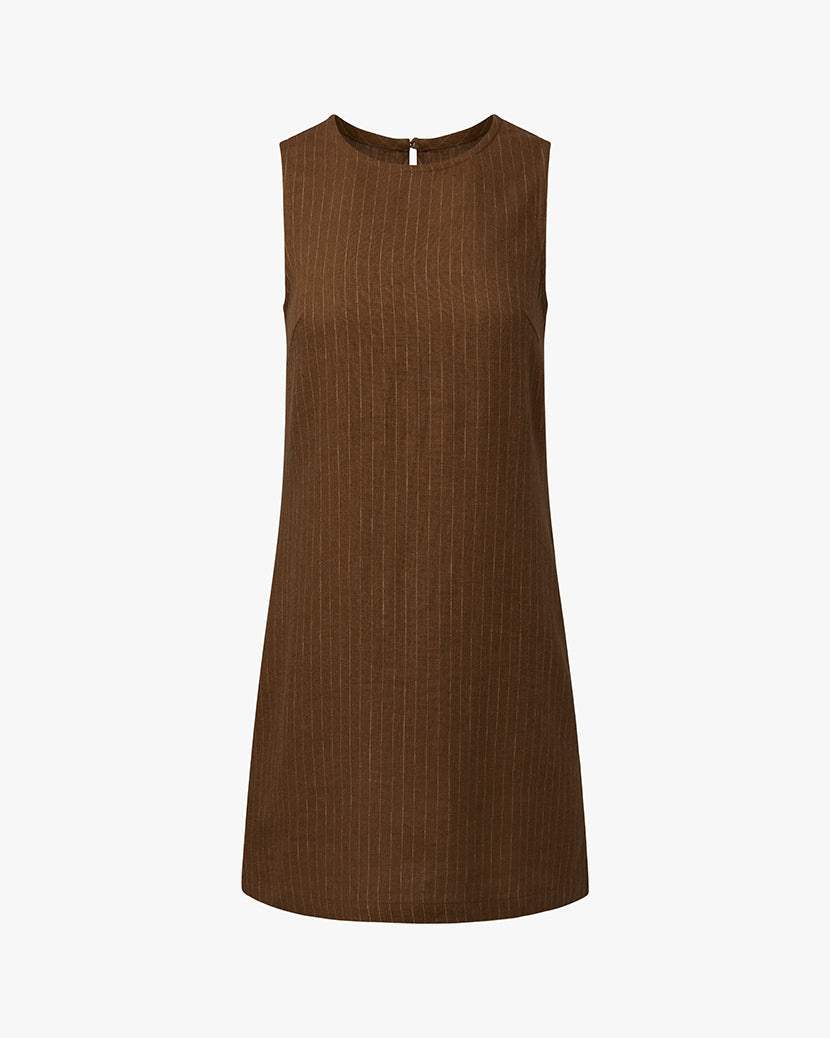 A-line Muscle Dress | Brown