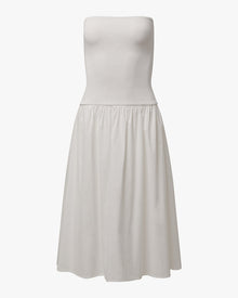 Ribbed Cotton Midi Dress | White (V2)