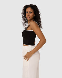 Women | Forevermore Knitted Top | Black