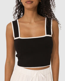 Women | Forevermore Knitted Top | Black