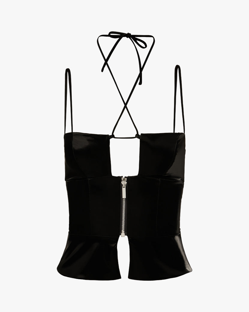 Peplum Corset Top | Black