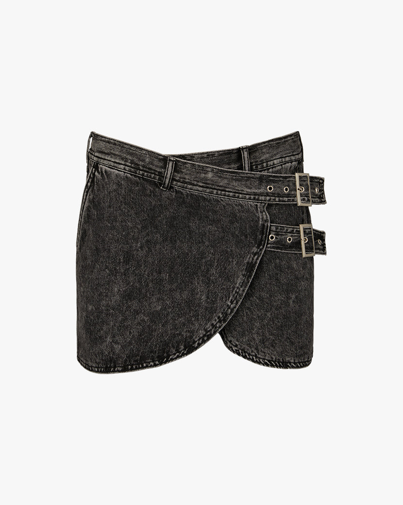 Wrap Skirt | Acid Wash