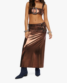 Buckle Bandeau Top | Brown