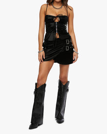 Peplum Corset Top | Black