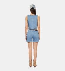 Denim Waistcoat | Women | Blue