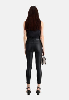 Leather-Effect Jeans | Women | Black