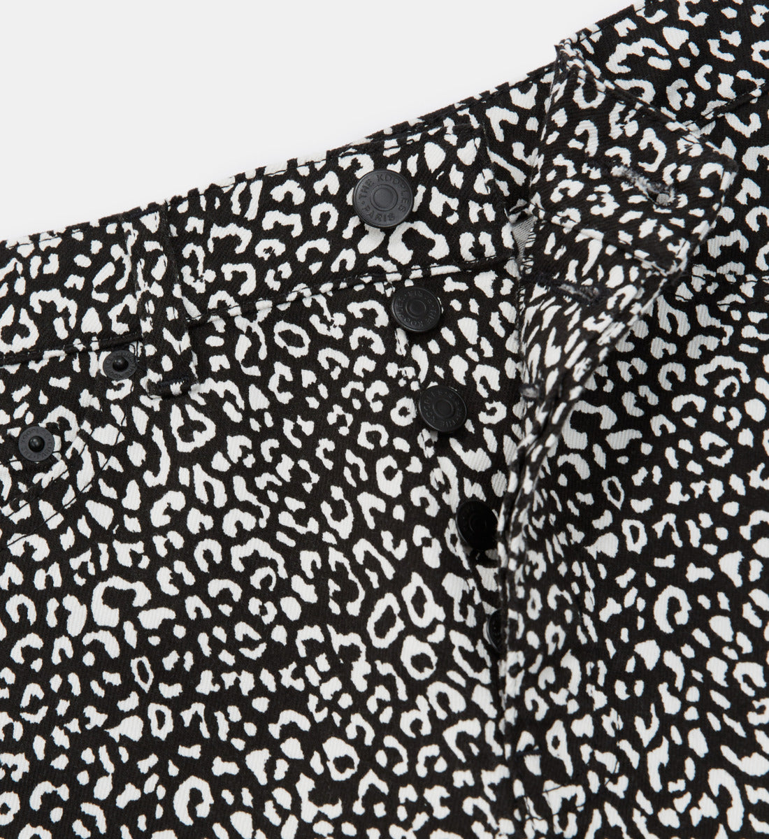 Slim-Fit Leopard-Print Jeans | Women | Black