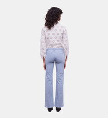 White Striped Jeans | Women | Blue Denim