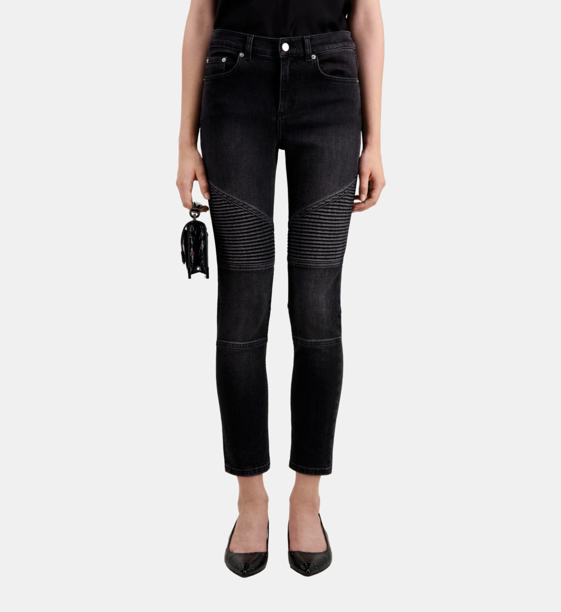 Slim Biker Jeans | Women | Black Washed