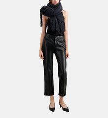 Leather Effect Trousers | Women | Black