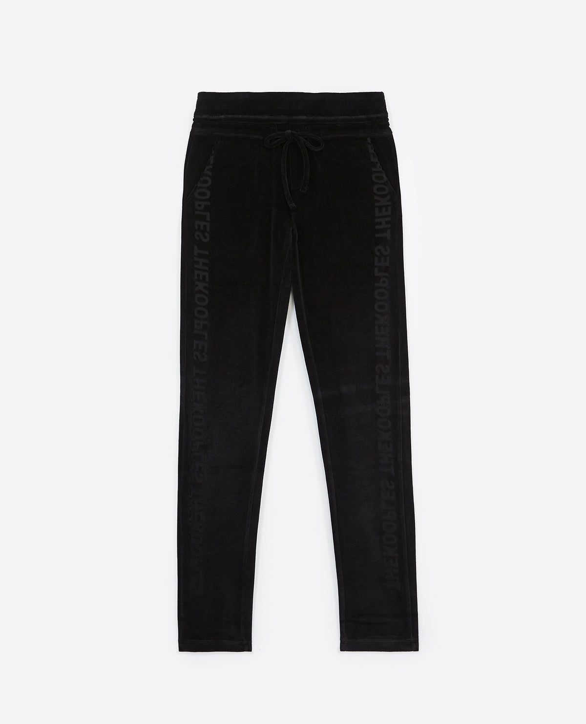 Velvet Joggers With Logo | Women | Black