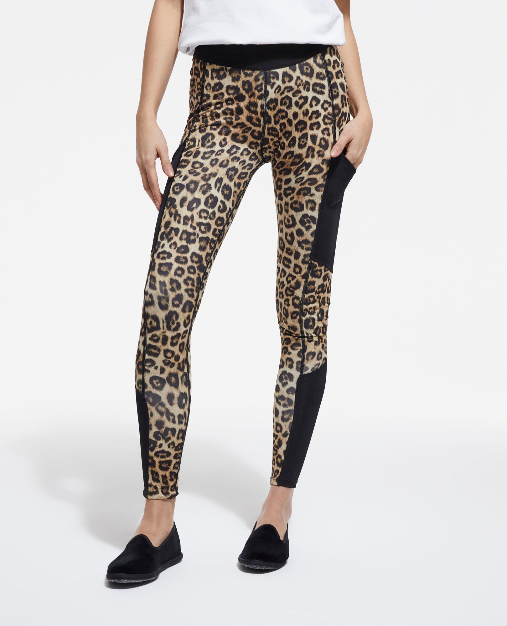 Print Technical Leggings | Women | Leopard