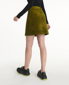 Short Buttoned Corduroy Skirt | Women | Dark Green