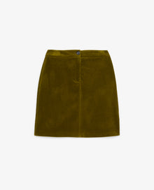 Short Buttoned Corduroy Skirt | Women | Dark Green