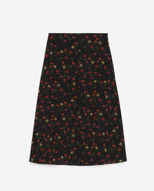 Printed Midi Skirt With Belted Waist | Women | Multicolorlor