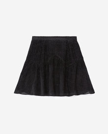 Flowing Short Polka Dot Print Skirt | Women | Black