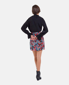 Cropped Silk Skirt With Floral Print | Women | Multicolorlor