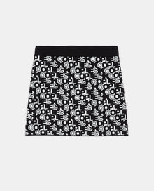 Short Skirt With The Kooples Logo | Women | Black x White