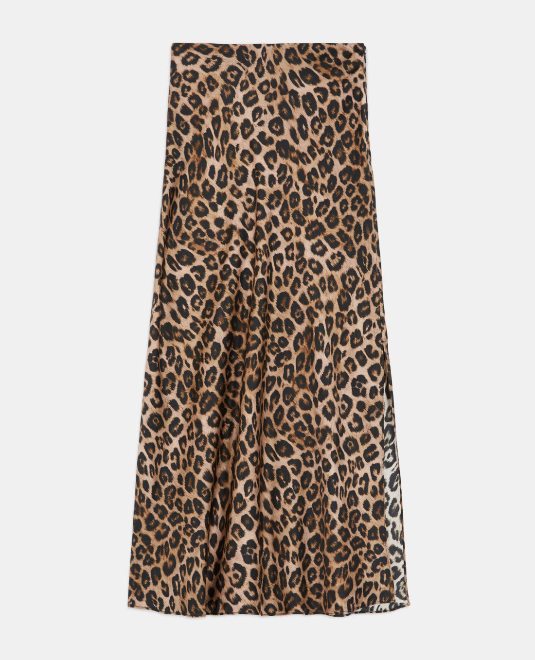 Long Print Silk Skirt | Women | Leopard