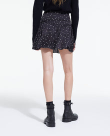 Short Printed Skirt | Women | Black