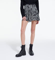 Short Printed Skirt | Women | Black x White