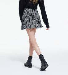 Short Printed Skirt | Women | Black x White