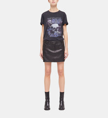 Leather Skirt With Studs | Women | Black