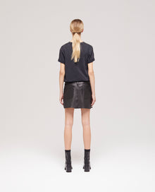 Leather Skirt With Studs | Women | Black