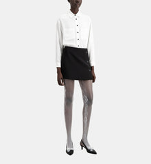 Short Crepe Skirt | Women | Black