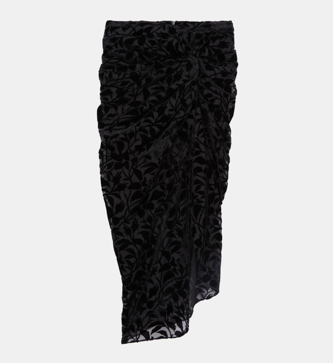 Devoré Velvet Midi Skirt | Women | Black