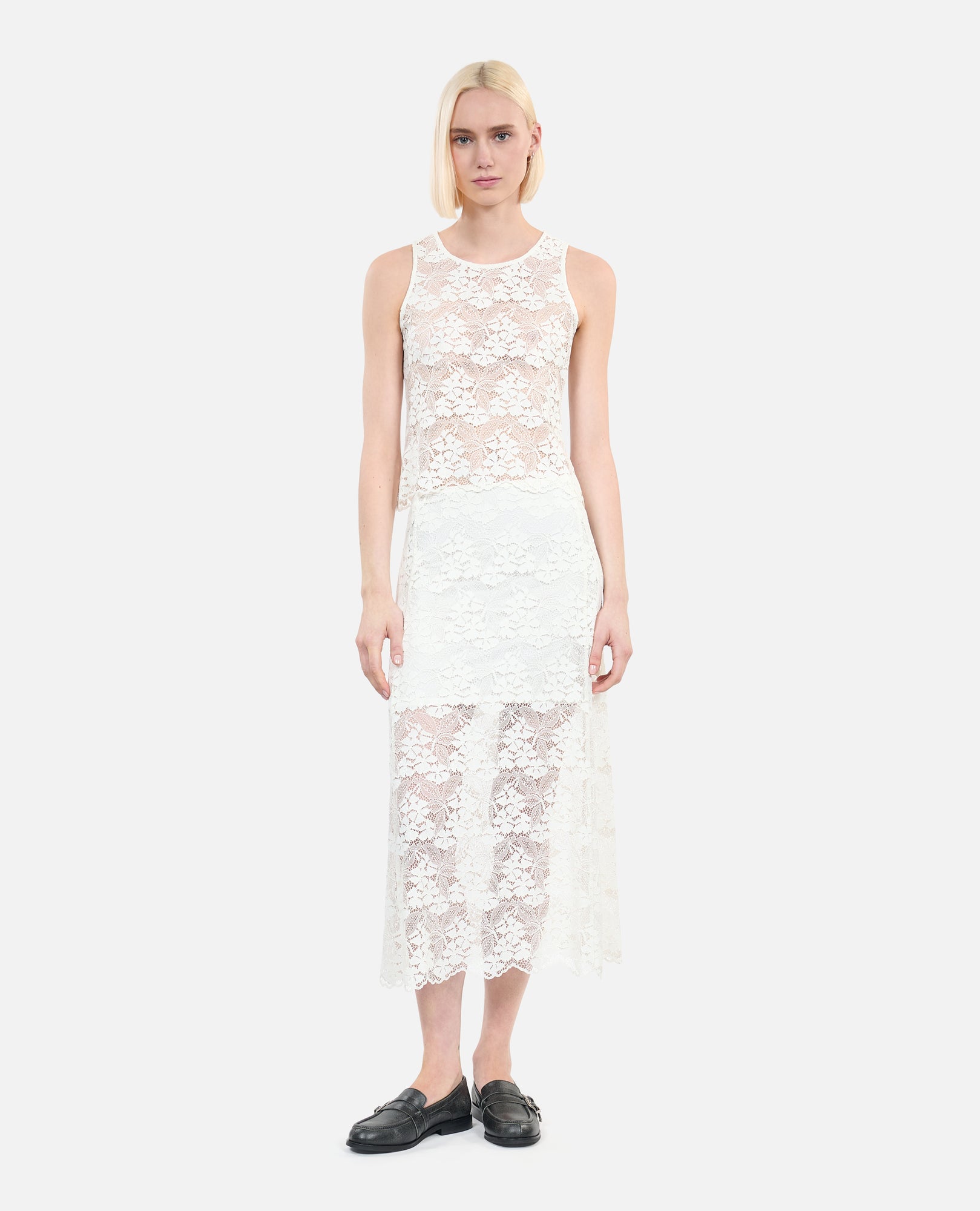 Long Lace Skirt | Women | Ecru