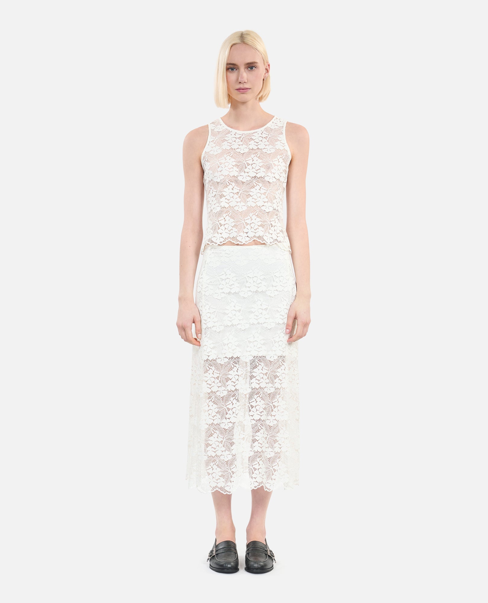 Long Lace Skirt | Women | Ecru