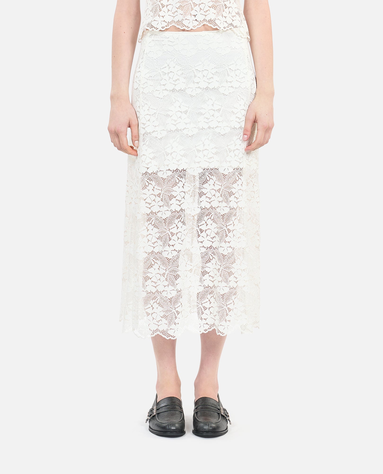 Long Lace Skirt | Women | Ecru