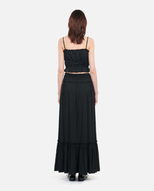 Long Skirt With Bows | Women | Black